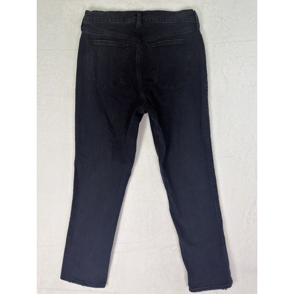 Abercrombie And Fitch Jeans Womens 29 Black Denim 90s Straight Mid Rise Stretch - Picture 2 of 9